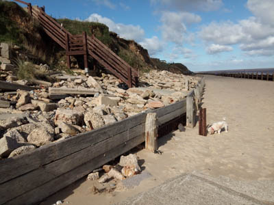 Cliffs near Bacton gas terminal