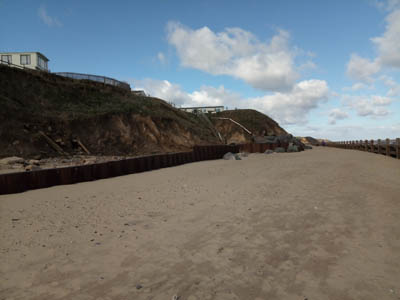 Cliffs near Bacton gas terminal