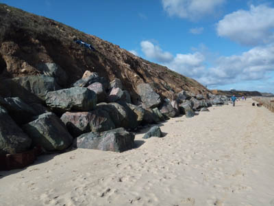 Cliffs near Bacton gas terminal